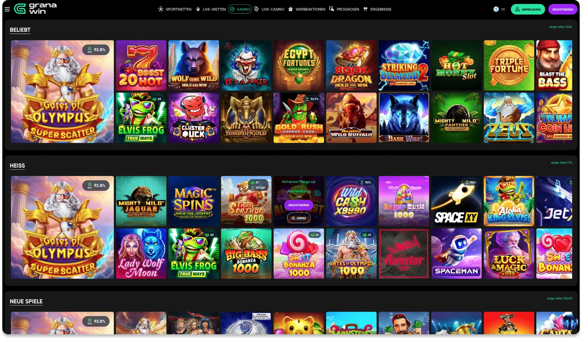 Granawin Casino Spielautomaten