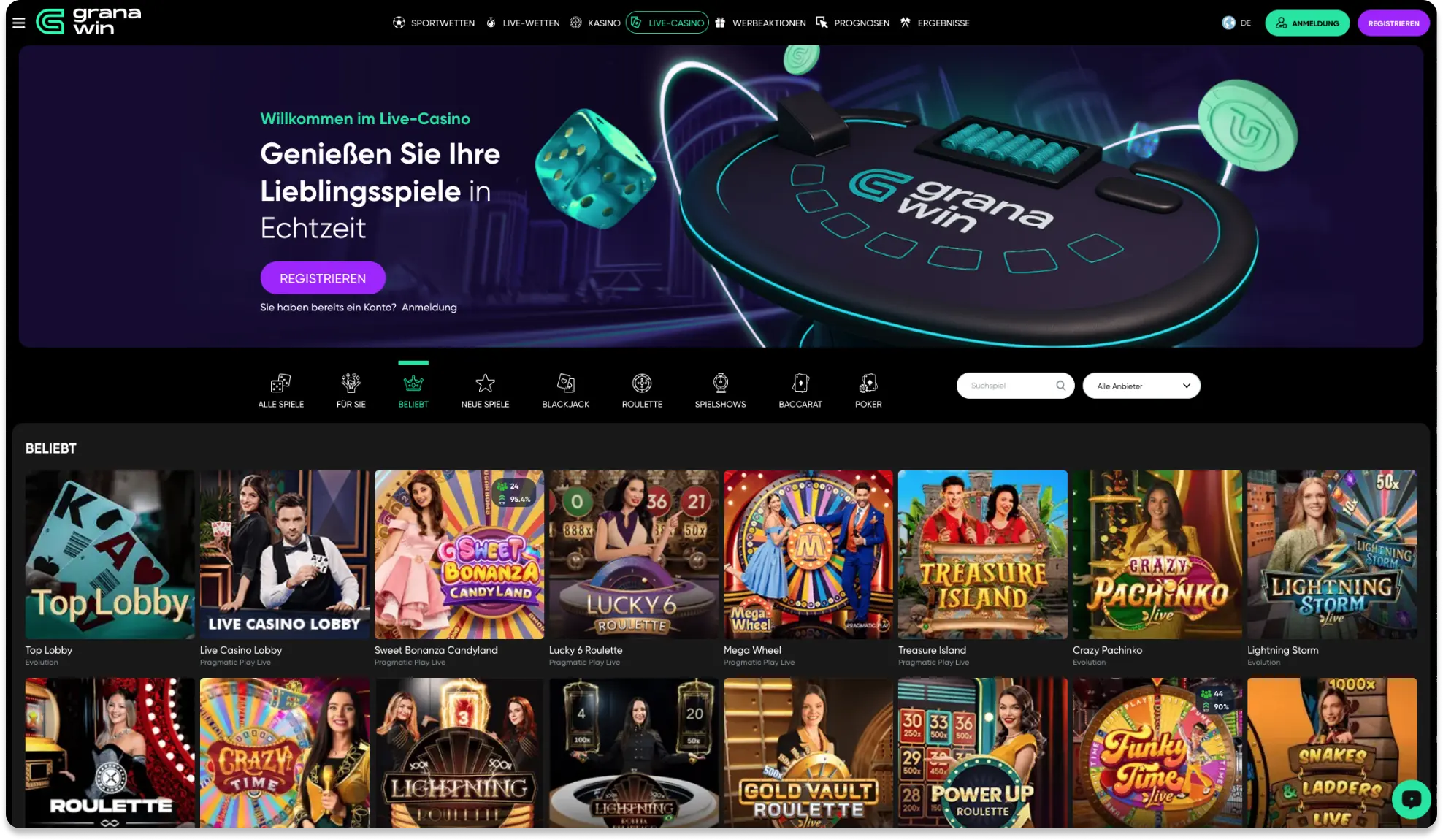 Granawin Live-Dealer Casino